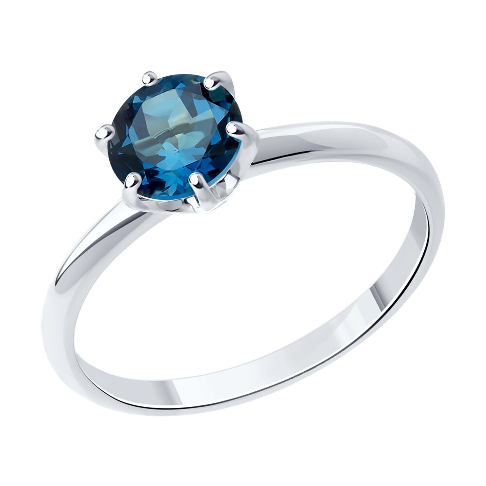 Кольцо SOKOLOV из белого золота с лондон топазом 
Кольцо SOKOLOV из белого золота с лондон топазом