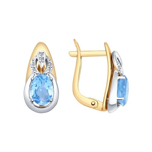 Серьги SOKOLOV из комбинированного золота с голубыми топазами и фианитами
Серьги SOKOLOV из комбинированного золота с голубыми топазами и фианитами