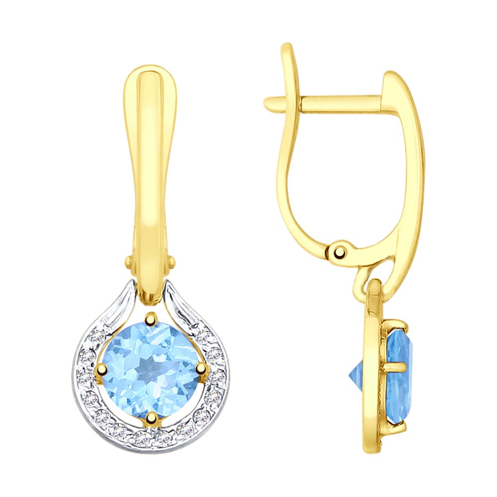 Серьги SOKOLOV из желтого золота с топазами и фианитами
Серьги SOKOLOV из желтого золота с топазами и фианитами