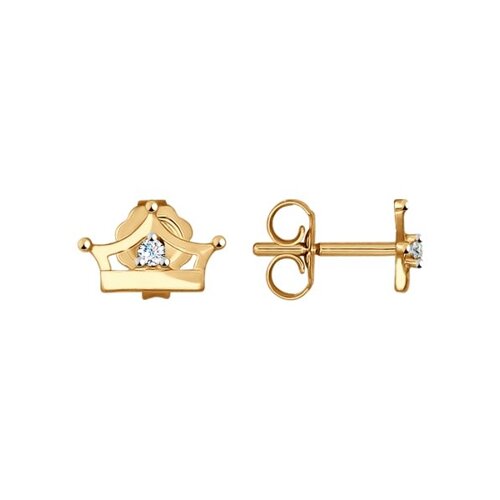 Детские пусеты «Короны» SOKOLOV 
Детские пусеты «Короны» SOKOLOV