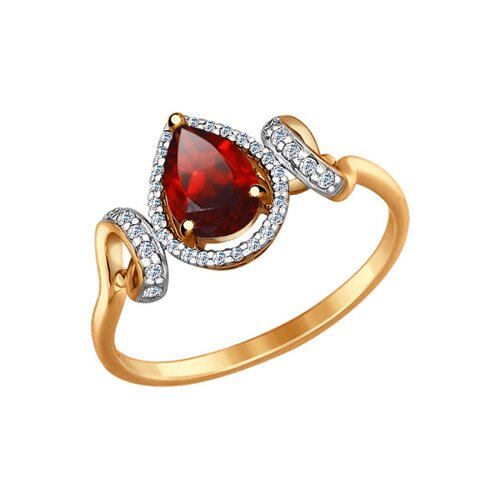 Кольцо SOKOLOV из золота с гранатом и фианитами
Кольцо SOKOLOV из золота с гранатом и фианитами