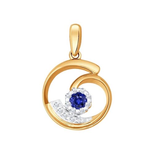 Подвеска SOKOLOV из золота с бриллиантами и сапфиром
Подвеска SOKOLOV из золота с бриллиантами и сапфиром