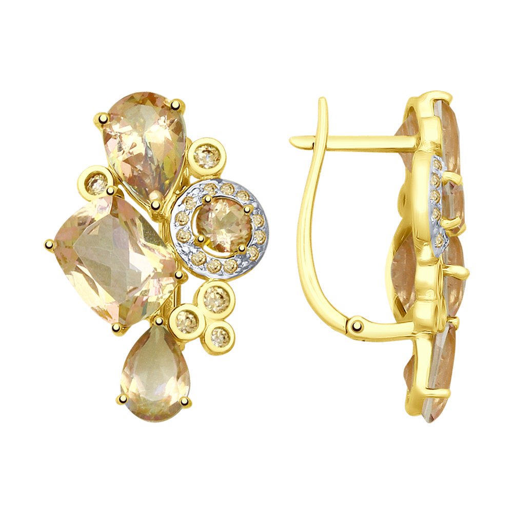 Серьги SOKOLOV из желтого золота с розовыми топазами Swarovski и жёлтыми Swarovski Zirconia
Серьги SOKOLOV из желтого золота с розовыми топазами Swarovski и жёлтыми Swarovski Zirconia