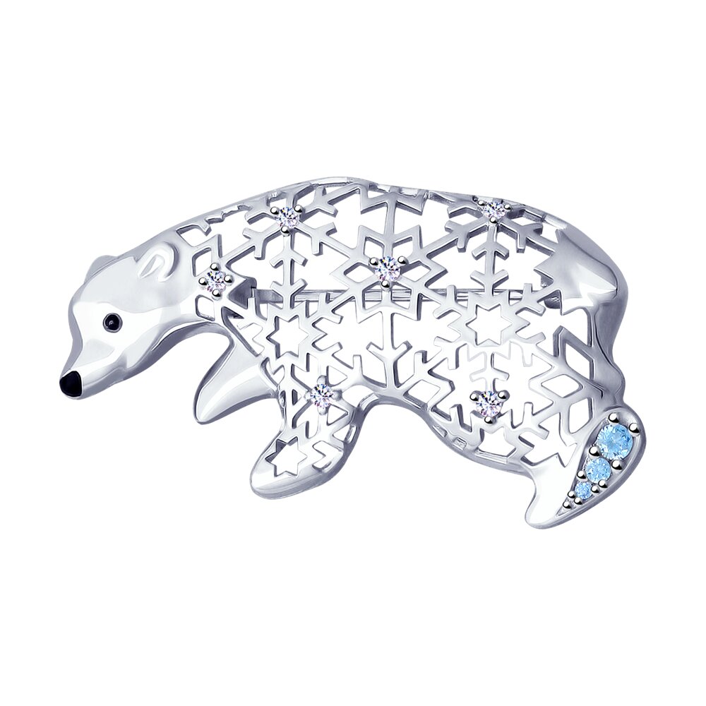 Брошь SOKOLOV из серебра с эмалью и фианитами
Брошь SOKOLOV из серебра с эмалью и фианитами