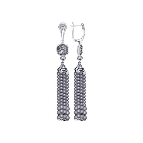 Серьги длинные SOKOLOV из серебра с жемчугом Swarovski, чёрными кристаллами Swarovski и фианитами
Серьги длинные SOKOLOV из серебра с жемчугом Swarovski, чёрными кристаллами Swarovski и фианитами