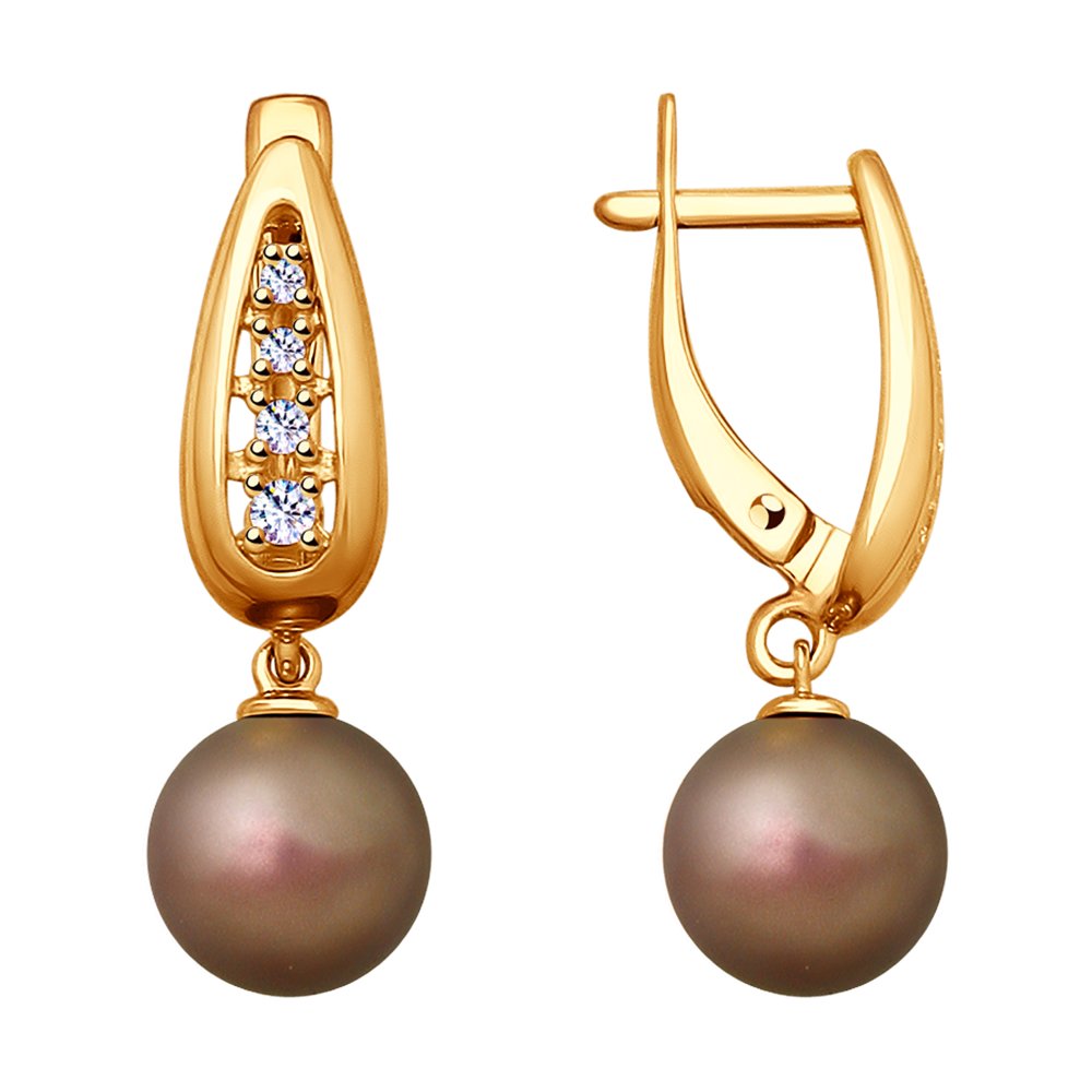 Серьги SOKOLOV из золочёного серебра с коричневым жемчугом Swarovski и фианитами
Серьги SOKOLOV из золочёного серебра с коричневым жемчугом Swarovski и фианитами