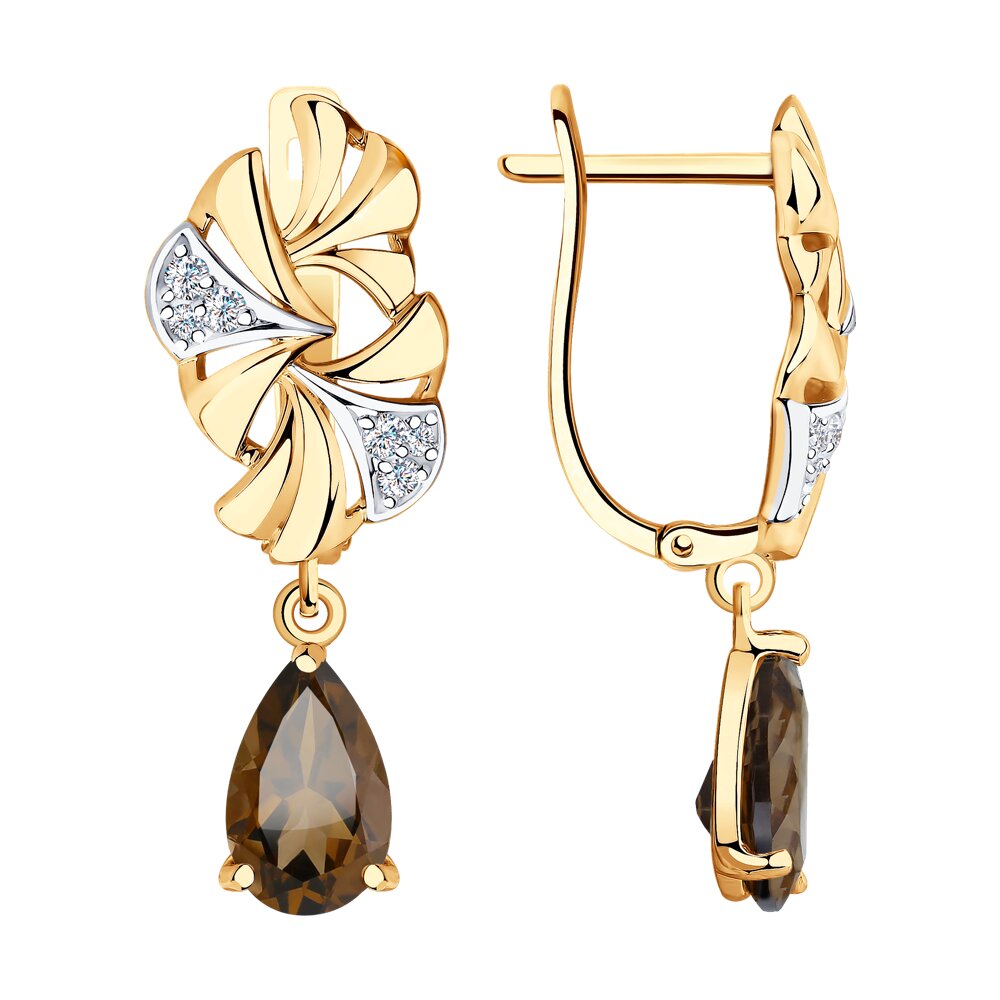 Серьги SOKOLOV из золота с раухтопазами и фианитами
Серьги SOKOLOV из золота с раухтопазами и фианитами