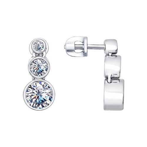 Серьги-пусеты SOKOLOV из серебра с фианитами 
Серьги-пусеты SOKOLOV из серебра с фианитами