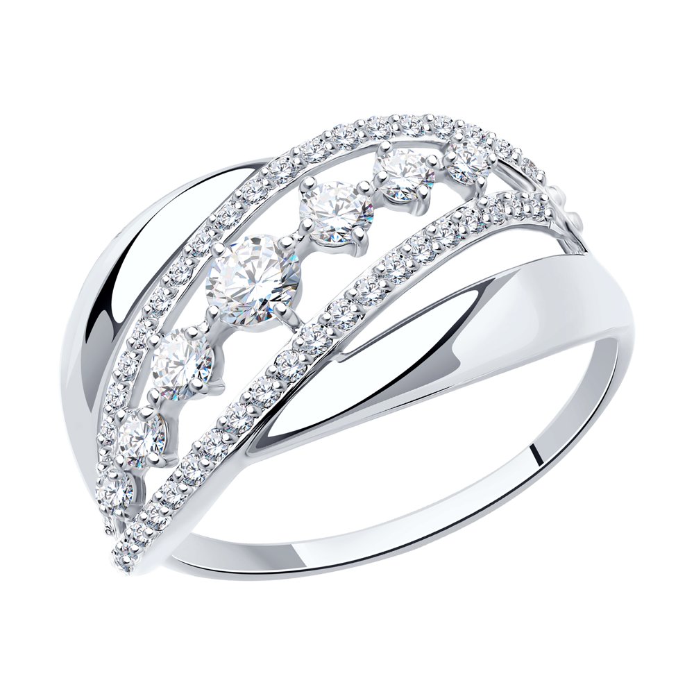 Кольцо SOKOLOV из белого золота с фианитами
Кольцо SOKOLOV из белого золота с фианитами