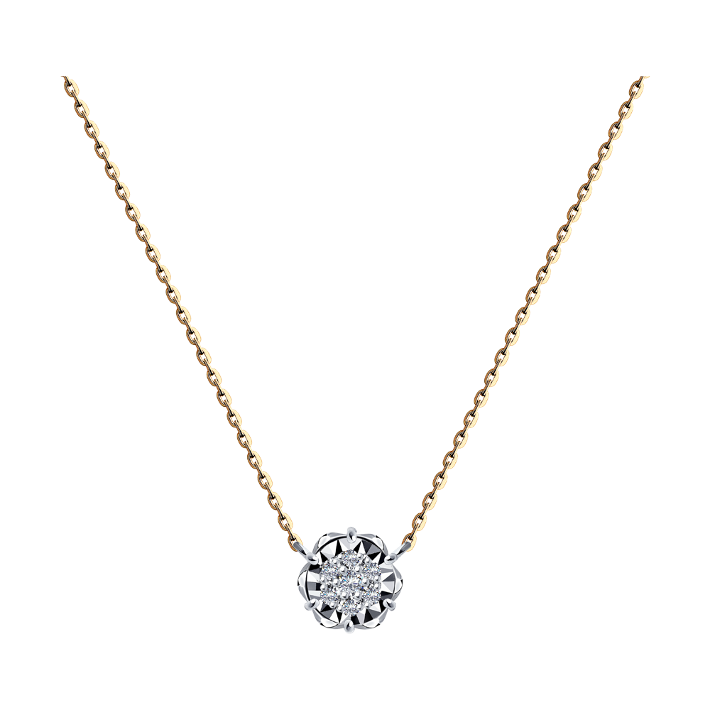 фото Колье sokolov diamonds из комбинированного золота с бриллиантами