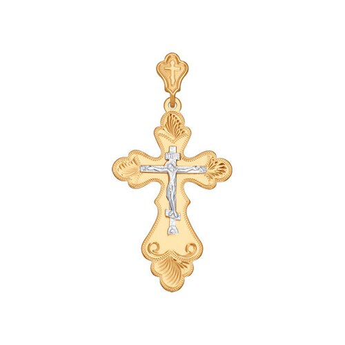 Крест SOKOLOV из комбинированного золота с гравировкой
Крест SOKOLOV из комбинированного золота с гравировкой