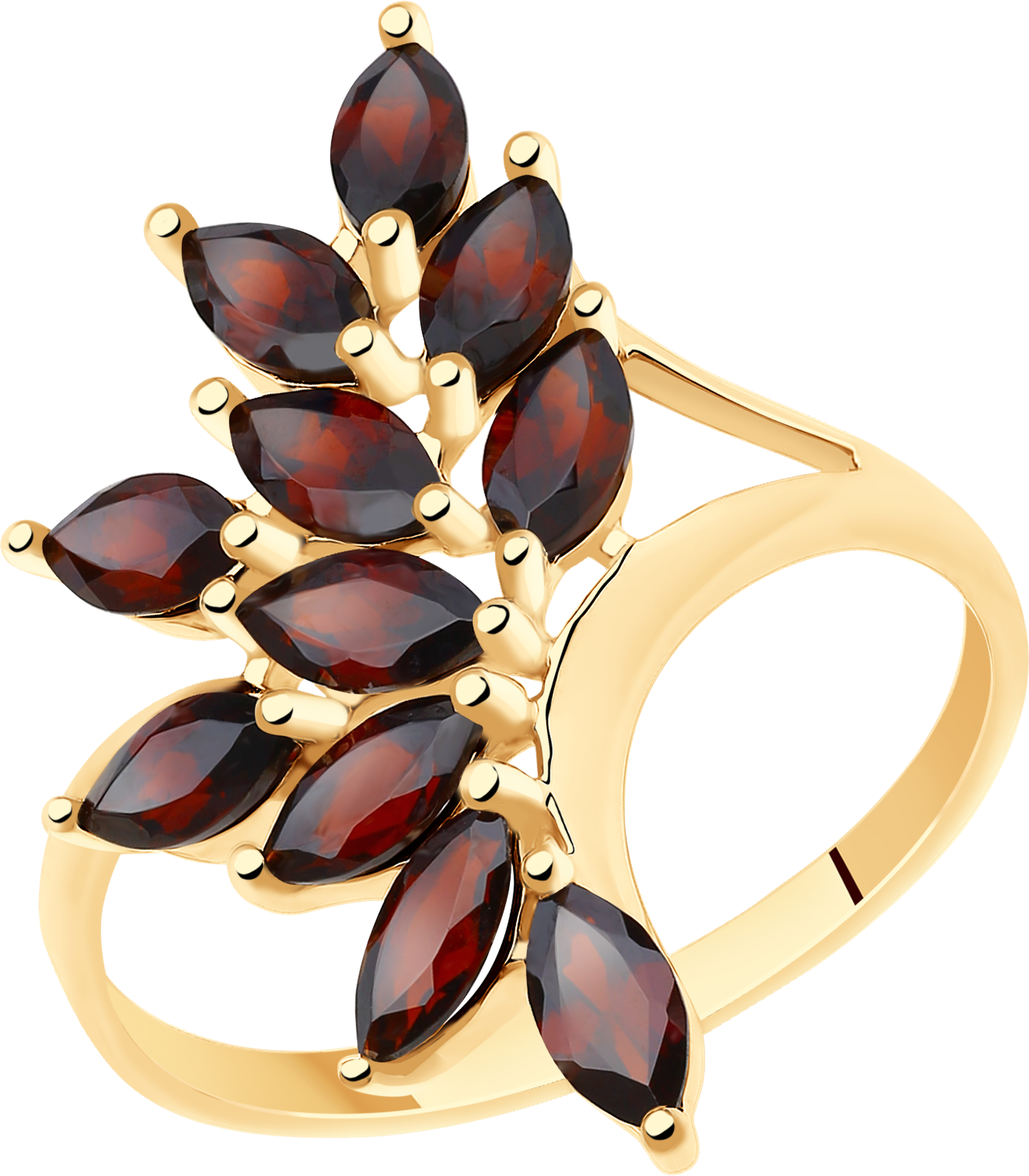 Кольцо SOKOLOV из золота с гранатами 16000₽