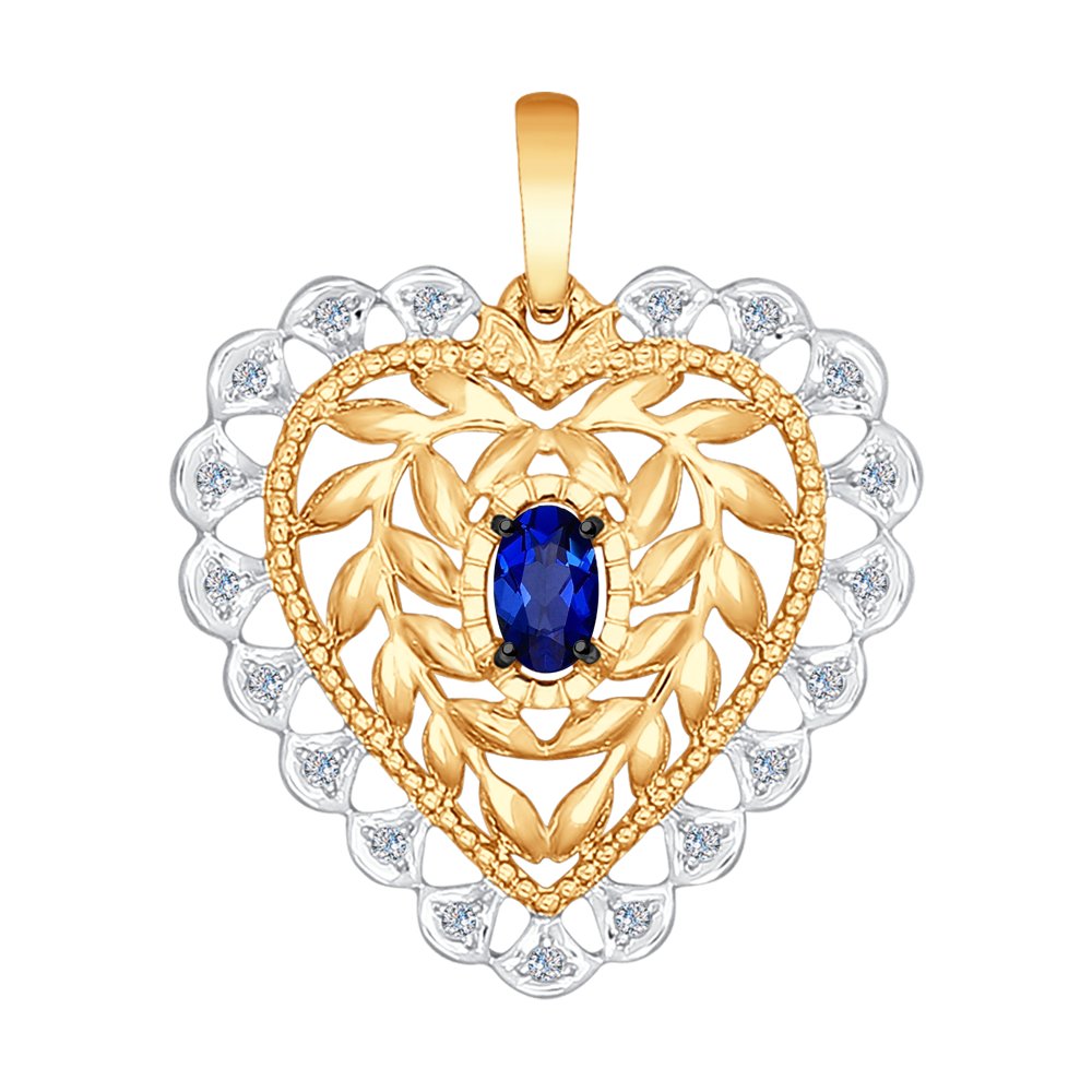 

Подвеска SOKOLOV из золота с бриллиантами и сапфиром