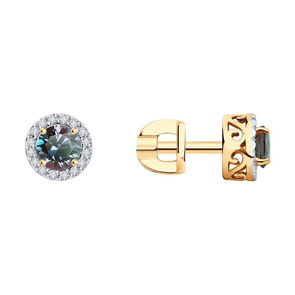 

Серьги SOKOLOV Diamonds из золота с бриллиантами и александритами