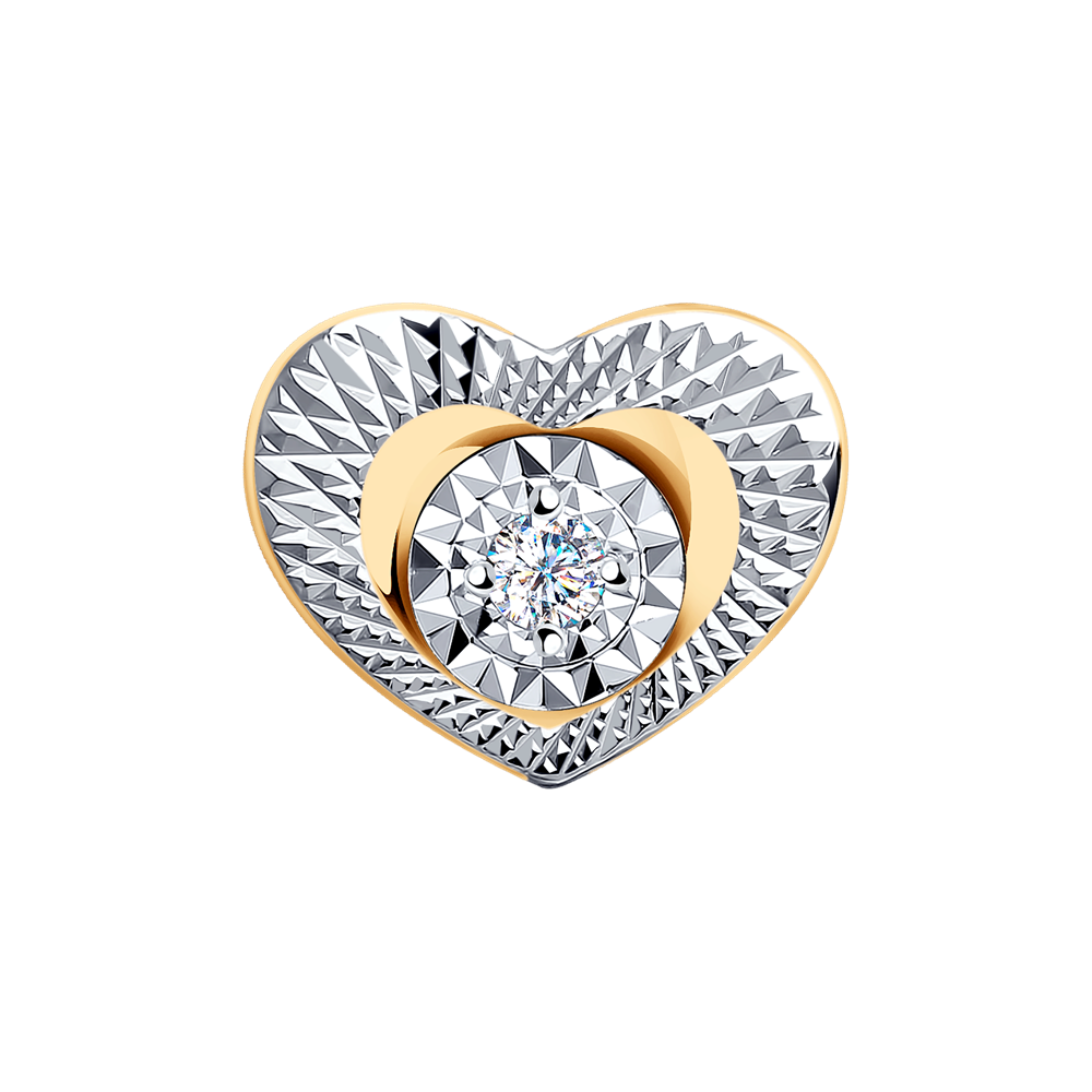 фото Подвеска «сердце» sokolov diamonds из золота с бриллиантом