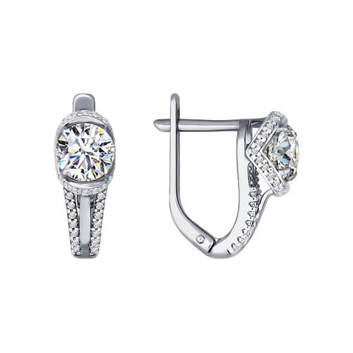 

Серьги SOKOLOV из белого золота со Swarovski Zirconia