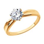 Помолвочное кольцо из золота со Swarovski Zirconia