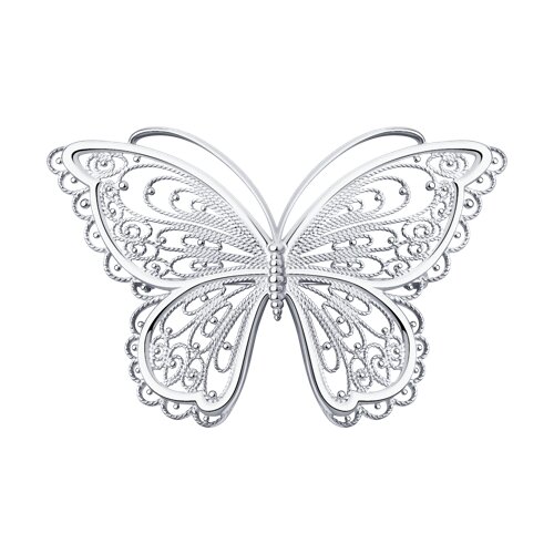 Брошь из серебра - фото 1