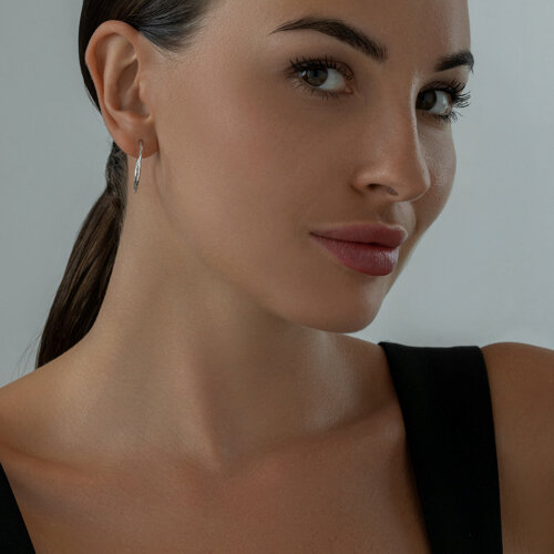 Серьги конго из серебра - фото 4