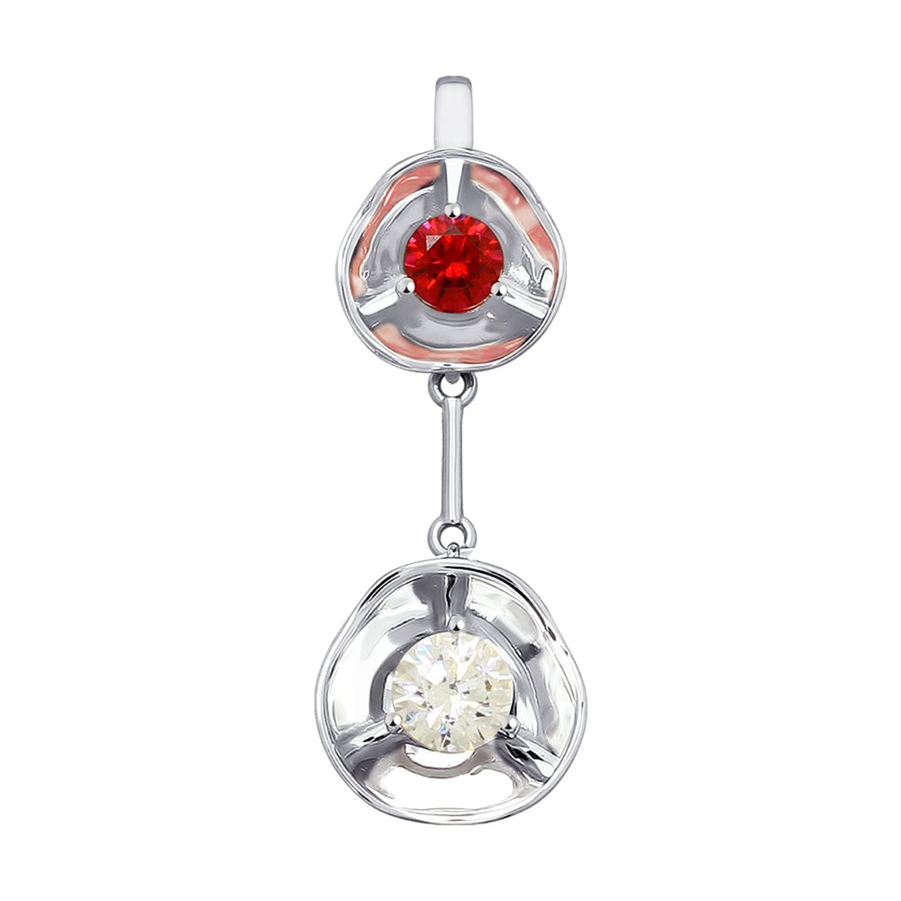 

Подвеска SOKOLOV из белого золота с бесцветным и красным Swarovski Zirconia