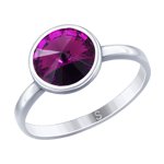 Кольцо из серебра с кристаллом Swarovski