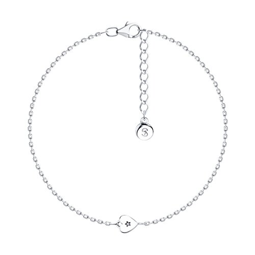 Браслет из серебра с фианитом - фото 1