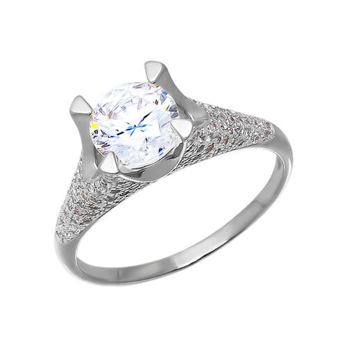 

Кольцо SOKOLOV из белого золота со swarovski zirconia