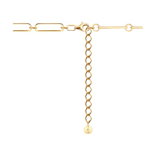 Колье из золочёного серебра с фианитами - фото 2