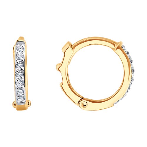 Серьга из золота с фианитами SOKOLOV - купить в официальном интернет ...