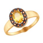 Кольцо из золота с жёлтым Swarovski Zirconia