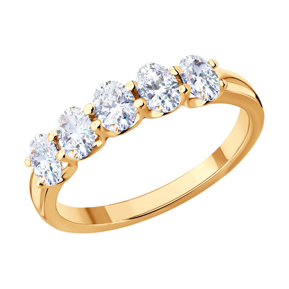 Кольцо SOKOLOV из золота с бриллиантом выращенным