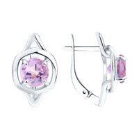 Серьги из серебра с аметистами