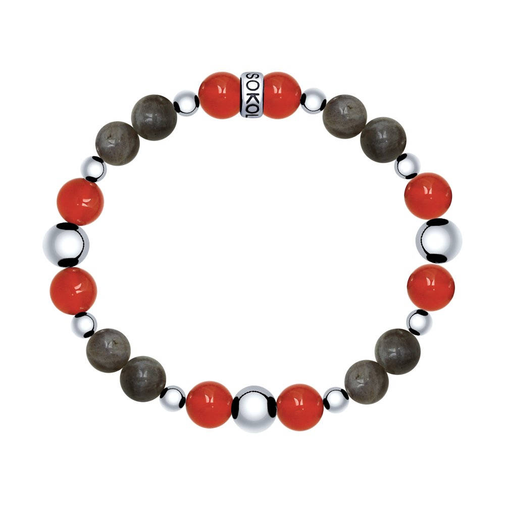 

Браслет с агатами и лабрадоритами SOKOLOV