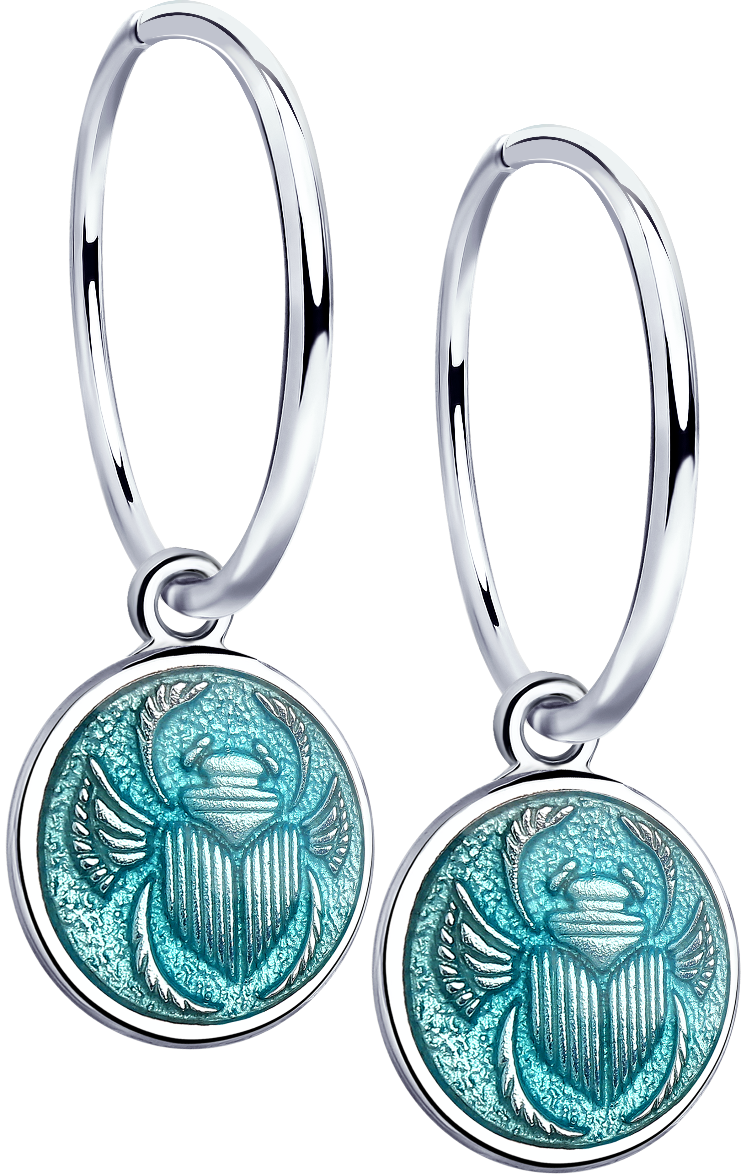 Серьги SOKOLOV из серебра с эмалью Скарабей 1900₽