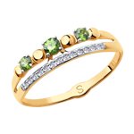 Кольцо из золота с бесцветными Swarovski Zirconia