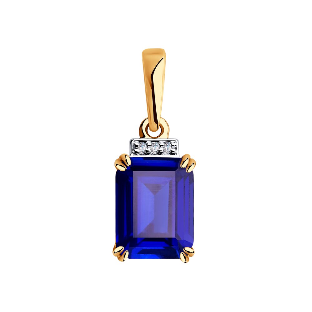 

Подвеска SOKOLOV Diamonds из золота с бриллиантами и корундом