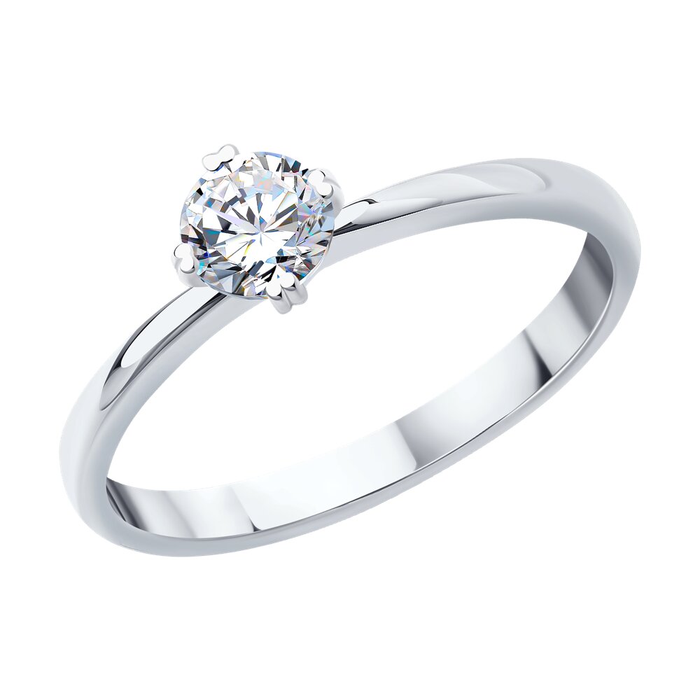 Кольцо SOKOLOV Diamonds из белого золота с бриллиантом