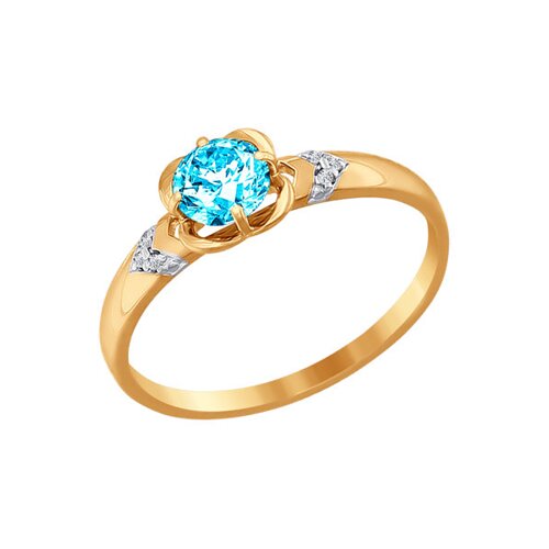 

Кольцо SOKOLOV из золота с голубым фианитом
