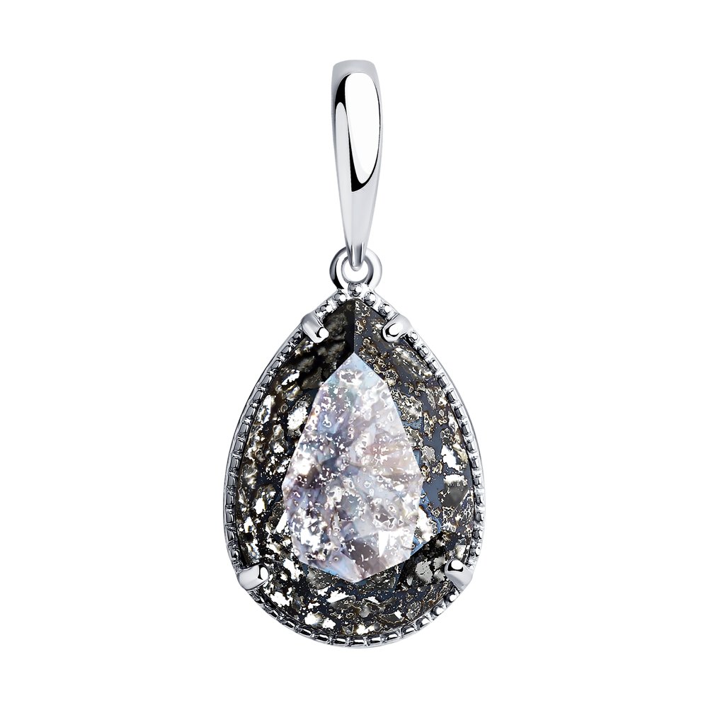 

Подвеска SOKOLOV из серебра с чёрным кристаллом Swarovski