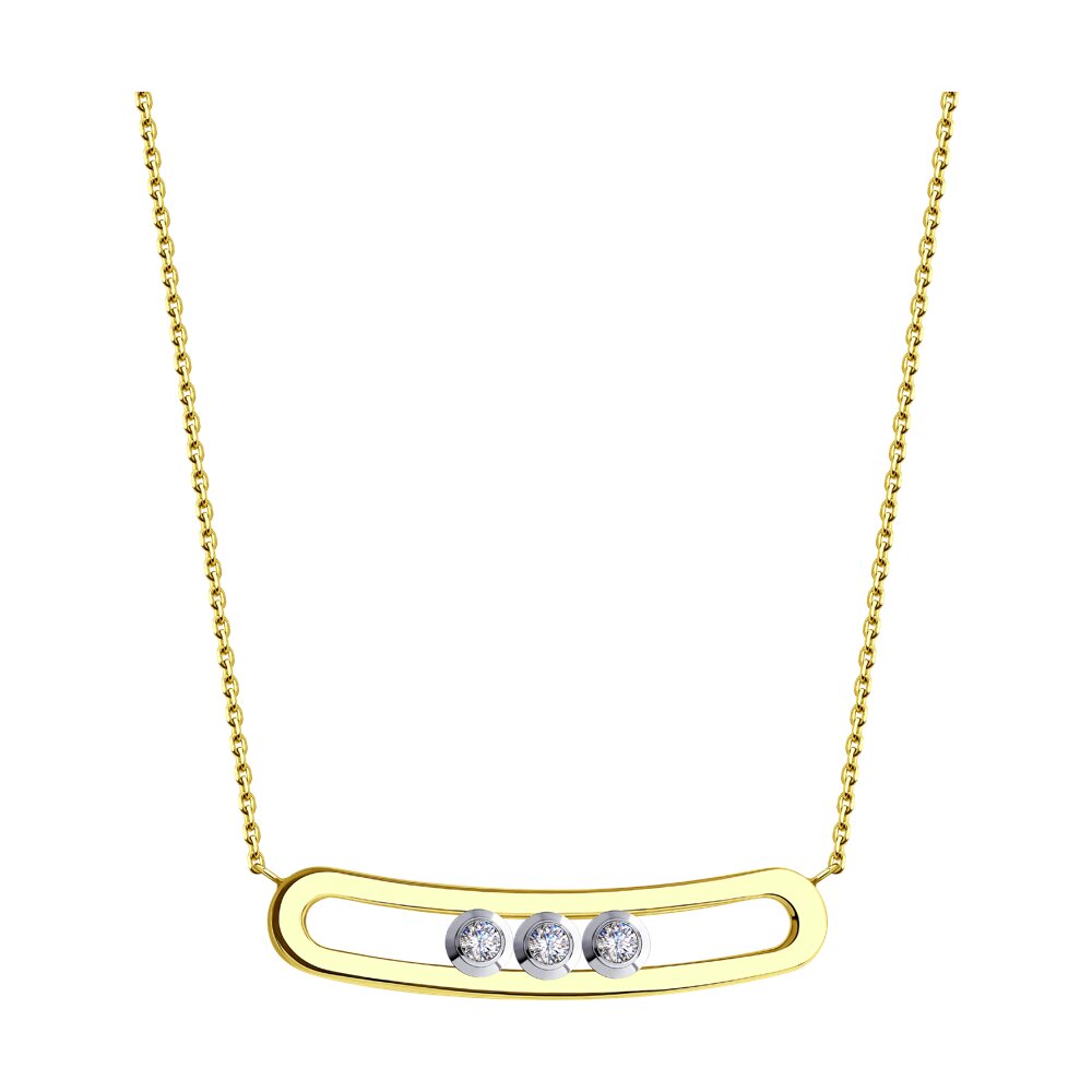 

Колье SOKOLOV из желтого золота со Swarovski Zirconia