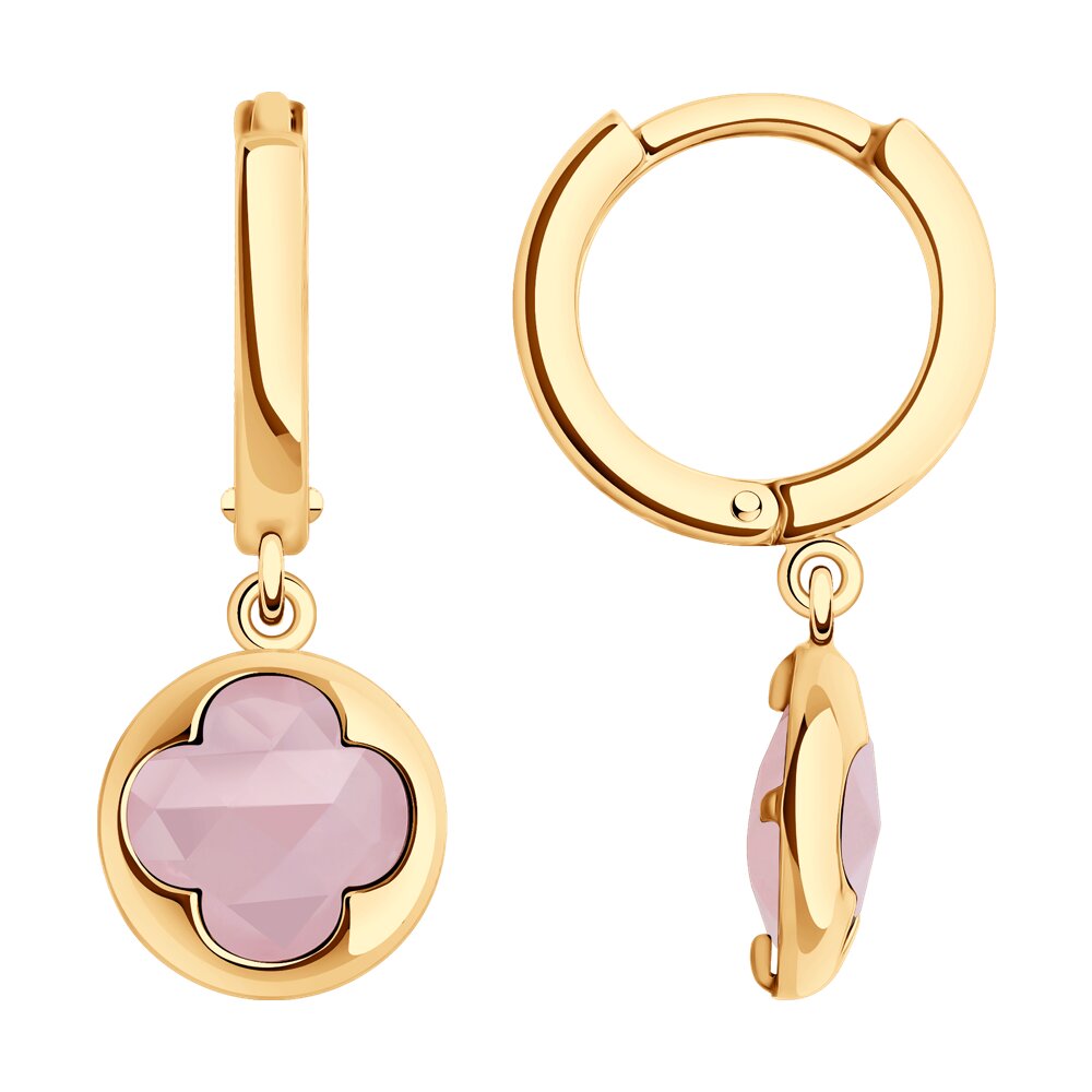 Серьги SOKOLOV из золота с кварцами