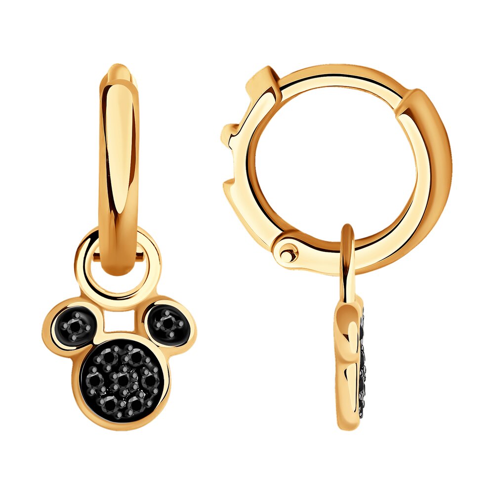 

Серьги SOKOLOV Diamonds из золота с черными облагороженными бриллиантами