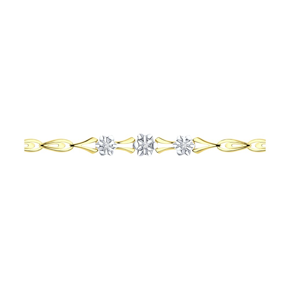 

Браслет SOKOLOV Diamonds из желтого золота с бриллиантами