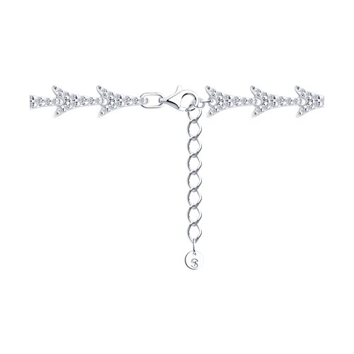 Браслет из серебра с фианитами - фото 2