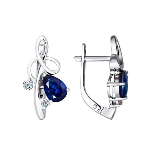 

Серьги SOKOLOV из белого золота с бриллиантами и сапфирами