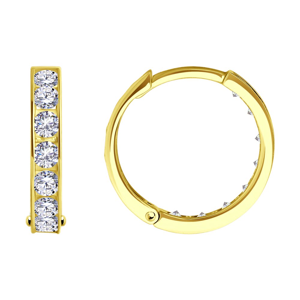 Серьги SOKOLOV из желтого золота с фианитами 58990₽