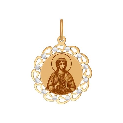 Золотая иконка «Святая мученица Алла» SOKOLOV