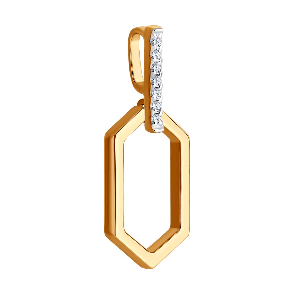 Подвеска SOKOLOV из золота с фианитами, фото 2