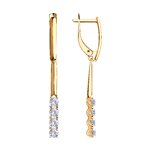 Серьги из золота со Swarovski Zirconia