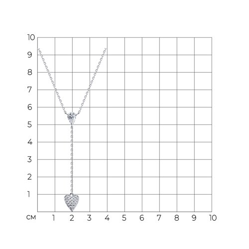 Колье из серебра с фианитами - фото 4